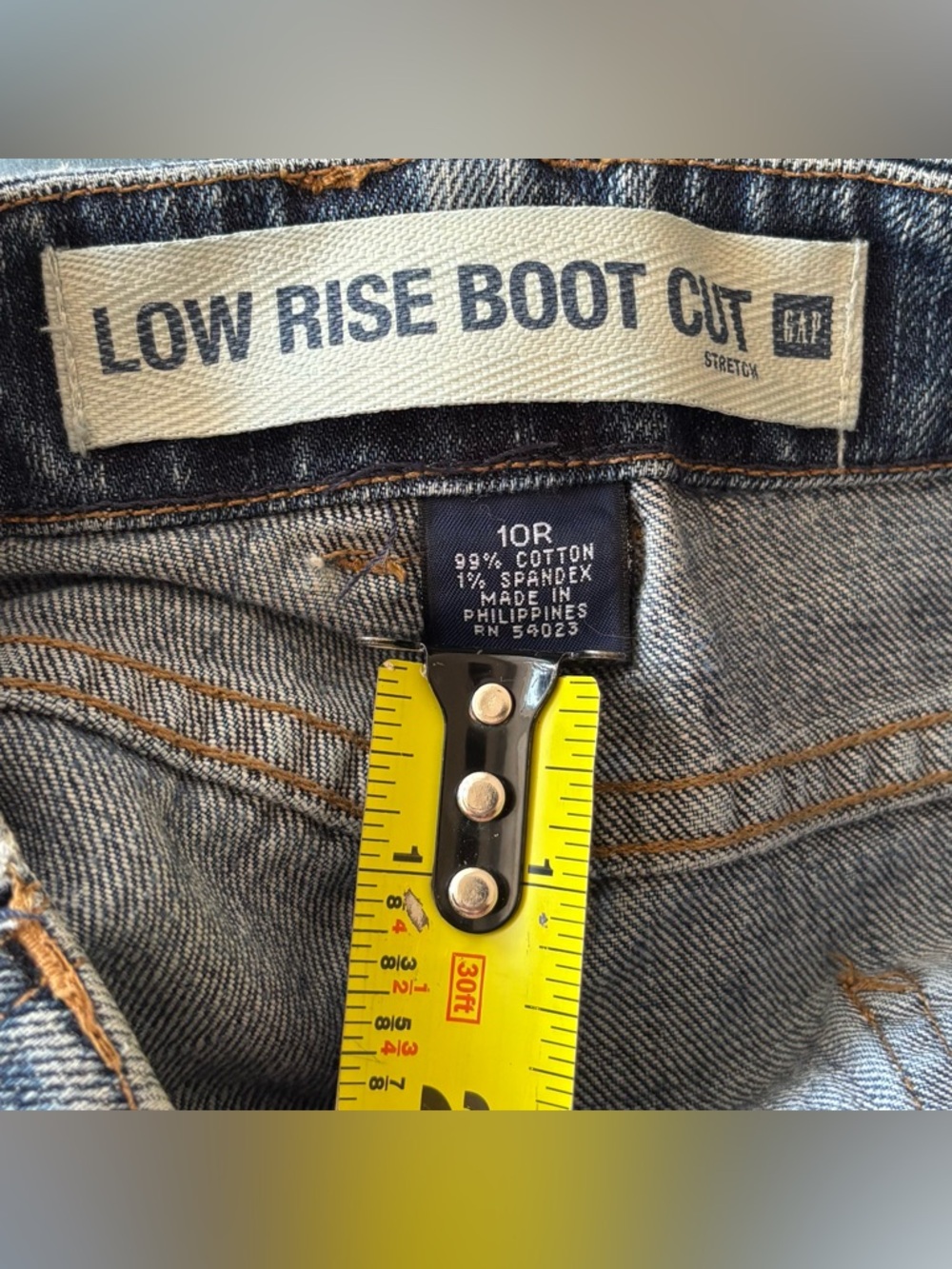 Vintage Gap Jeans Low Rise Bootcut 2003 Size 10R - Picture 9 of 10